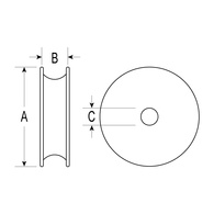 Sheave Acetal Od:25Mm X Id:7Mm X W:10Mm