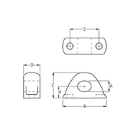 Ropeglide Fairlead Single/ Black 16Mm