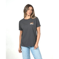 Womens Small Bite B.F Tee-Charcoal