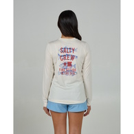 SALTY CREW WOMENS FISH FINDER SUN SHIRT-OFF WHITE