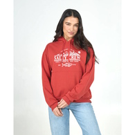 Womens Land And Sea Hoody-Fiesta Red