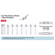 Cleat Horn 2-Hole Ss316