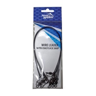 Wire Leader Trace with Coastlock Snap 45cm Qty 6