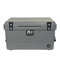 Premium Ice Box Chilly Bin 50 Litres Steel Grey 