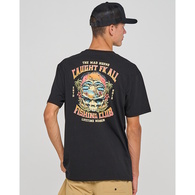 Caught Fk All Skull  Ss Tee-Black