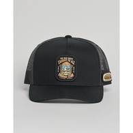 Caught Fk All Skull  Twill Trucker-Black