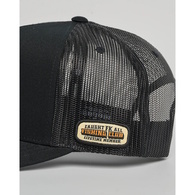 Caught Fk All Skull  Twill Trucker-Black