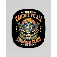 CAUGHT FK ALL SKULL  STICKER-BLACK