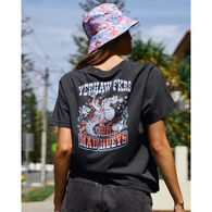 Yee Haw Seahorse  Womens Ss Tee-Vintage Black