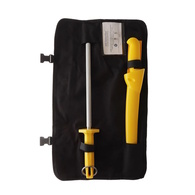Professional Filleting Knife Set with Sharpening Steel Yellow 20cm