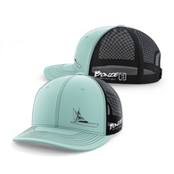 Carolina Flare Trucker Cap - Aqua/Black