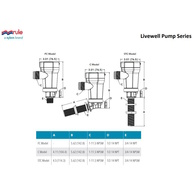 603Stc Livewell Bait Pump Dual Port 12V 800Gph 
