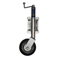 Trailer Jockey Wheel Solid 200mm Solid Tyre Swivel Clamp