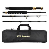 Traveller 704 4pc 24kg Boat / Drone Overhead Rod w/case