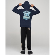 Captain Two Faced Youth Hooded Pullover Navy