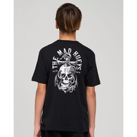 ROPE SKULL ANCHOR YOUTH SS TEE BLACK