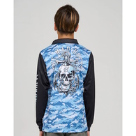 ROPE SKULL ANCHOR YOUTH UPF50+ JERSEY STEEL BLUE