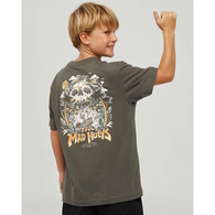 SKULL PARADISE JUNGLE YOUTH TEE CHARCOAL