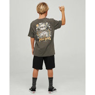 Skull Paradise Jungle Youth Tee Charcoal