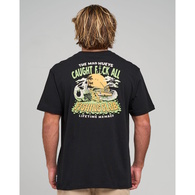 Mad Hueys Caught Fk All Jaw Ss Tee Black