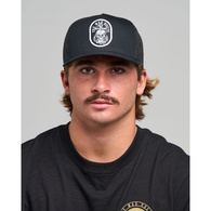 Rope Skull Anchor Twill Trucker Black