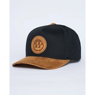 SUEDE HUEYS TWILL SNAPBACK BLACK