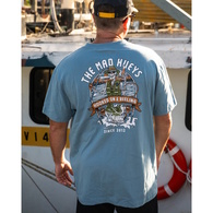 Hooked On A Reeling Tee Steel Blue