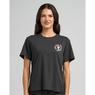 Mermaid Anchor Womens Ss Tee Vintage Black