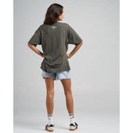 Pirates Life Womens Oversized Tee Charcoal