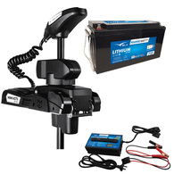 Riptide Instinct Quest 72" Trolling Motor Black w/36v battery & Charger Bundle 