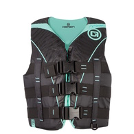 3-Belt Nylon Pro Womens Sports PFD Life Vest Black /Aqua
