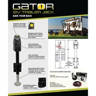 Gator Trailer Jockey Jack 12V 355Mm Lift 1800Kg Capacity 