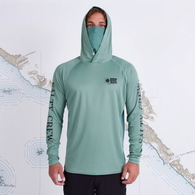 Alpha Flag Pinnacle Hooded Long Sleeve Tech T-Shirt with Mask - Fern