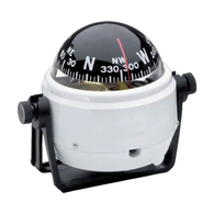 150 series White Bracket Mount Trailer Boat Compass (50mm Card)