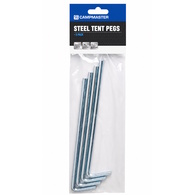 8 x 225mm Zinc Plated Tent Pegs Pkt-4 