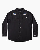 Cortes Long Sleeve Woven Shirt - Black
