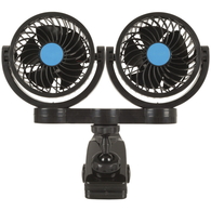 12V Dual 4" Fans With Clamp Mount