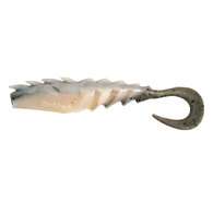 Gulp Alive! 4" Nemesis Prawn Paddle Tail Softbait Tub - Natural Shrimp