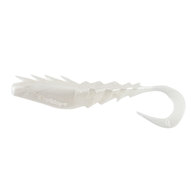 Gulp Alive! 4" Nemesis Prawn Curl Tail Softbait Tub - Pearl White