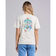 Anchor Mermaids tee - stone