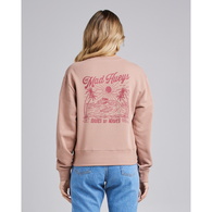 baes on Waves crew fleece - fawn