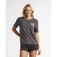 Surf Fish Party Womens Short Sleeve T-Shirt - Charcoal