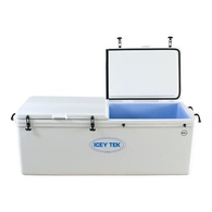 Long Ice Box Split Lids 260 Litre White