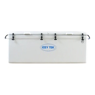 Long Ice Box Split Lids 260 Litre White