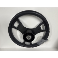 Italia Sport Brushed Black Alloy Steering Wheel 13.8" - Shop Soiled 