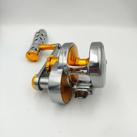 Monster Game Hg Pe8 Turbo Lever Drag Jigging Reel Titanium / Gold