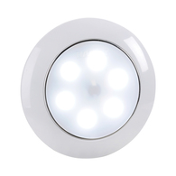 12V 75Mm Saturn Dual Colour Led Red/White Lamp - White Housing