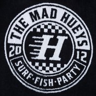 Checker Hueys Hooded Towel Black