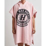 Checker Hueys Womens Hooded Towel Dusty Pink