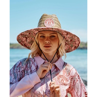 Mad Hueys Checker Hueys Womens Straw Hat Natural
